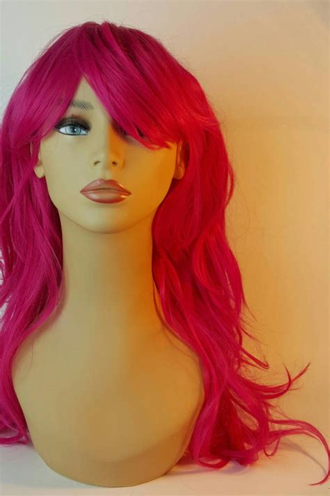 hot pink wig long